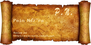 Pein Nóra névjegykártya
